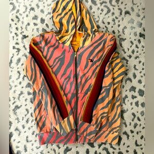 Aviator Nation Orange Zebra Stripe Hoodie (12)